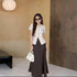 Elegant Women Button Down Blouse With Skirt Sets